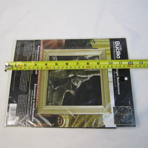 Bucilla Counted Cross Stitch Kit Midnight Rendezvous -  Cat & Bunny 45441 - Picture 7 of 7